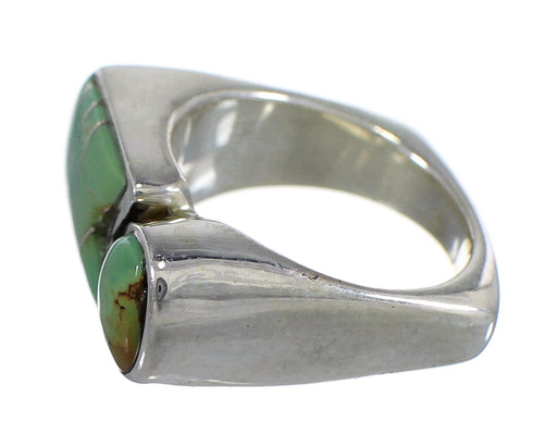 Sterling Silver Southwest Turquoise Inlay Ring Size 5-1/2 QX83986